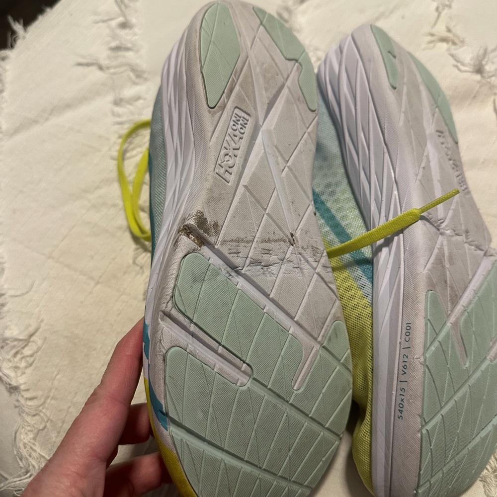 Hoka Neon Yellow Athletic Shoes - Picture 3 of 9